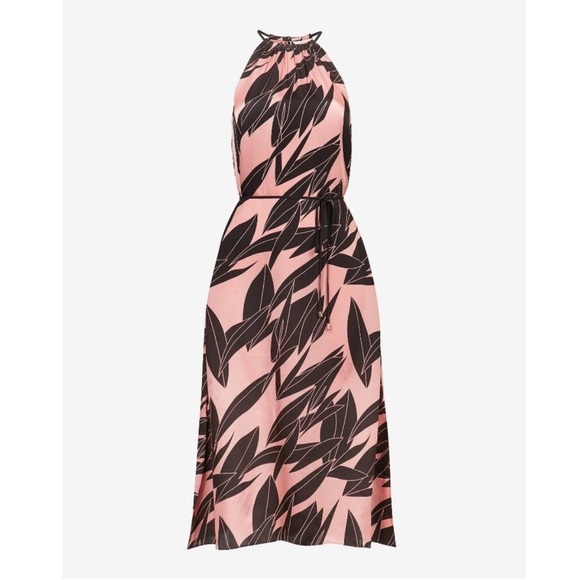 Ted Baker London LEAHLA Sour Cherry Halter Neck Dress Size Small - Picture 1 of 13